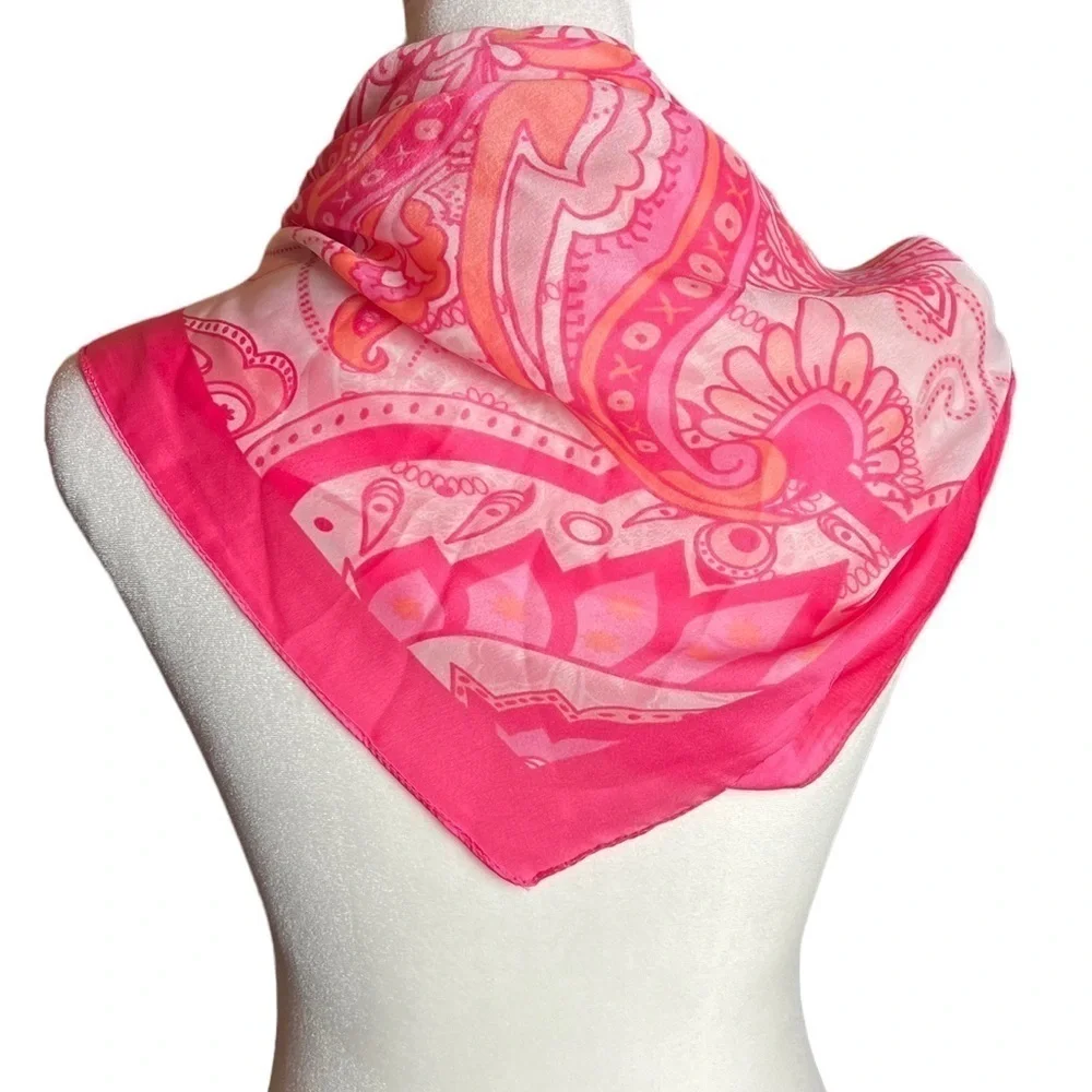 ELLEN TRACY PINK SCARF One size